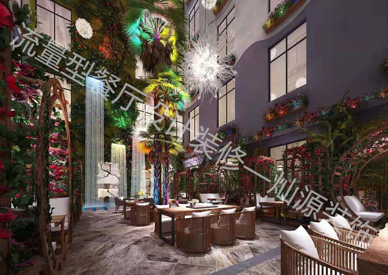 水泥工業(yè)風餐廳設(shè)計裝修效果圖—燦源裝飾