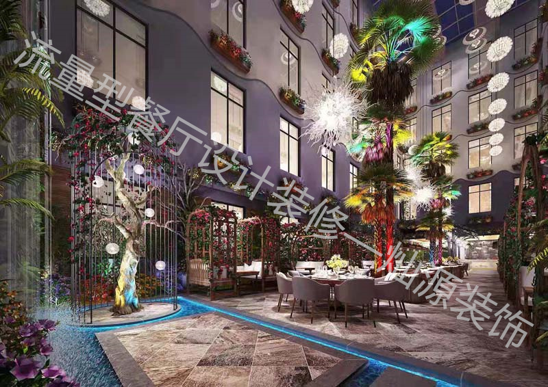 水泥工業(yè)風餐廳設(shè)計裝修效果圖—燦源裝飾